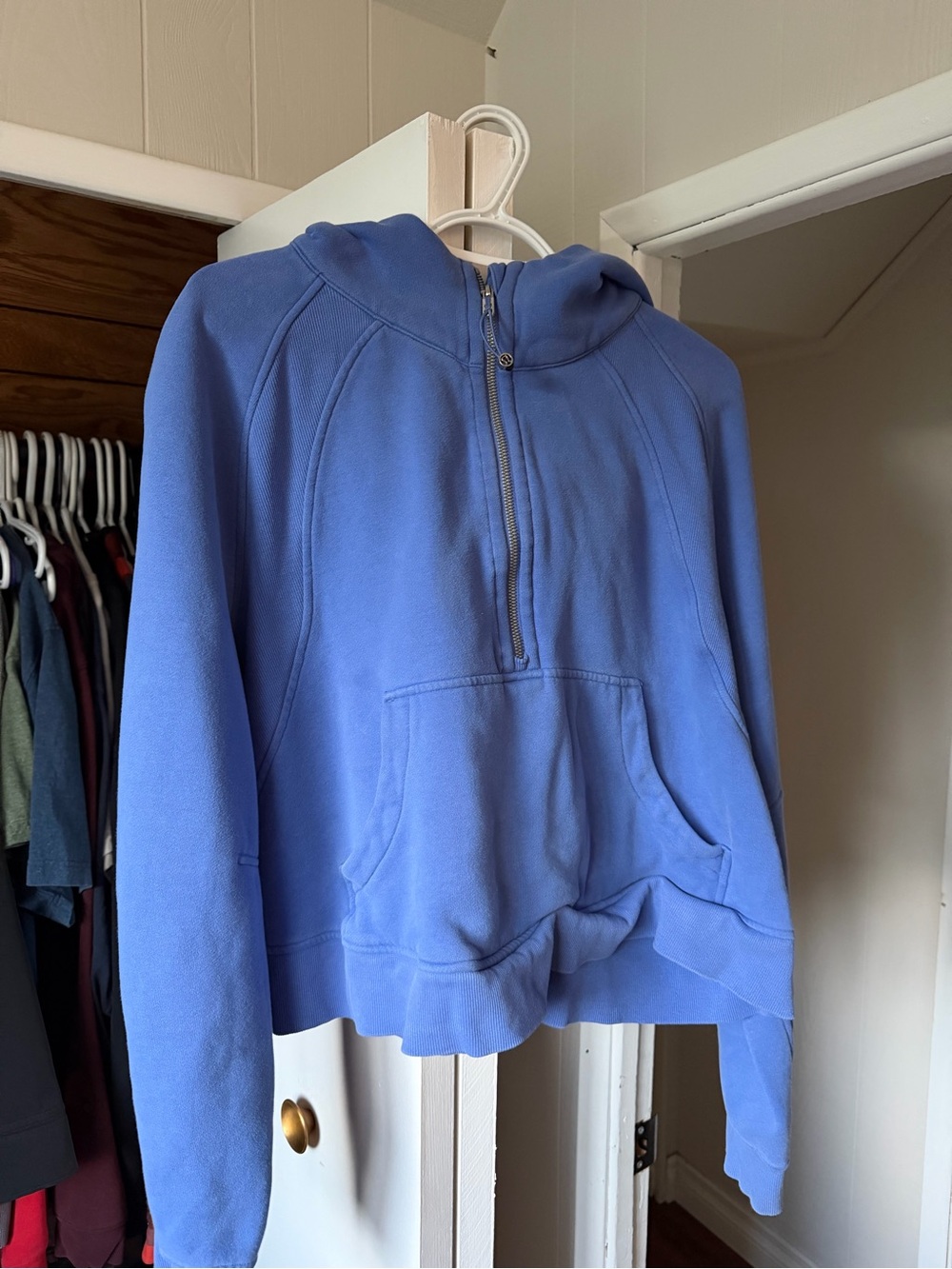 Women's Blue Half-Zip Hoodie Sweater Lululemon